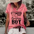 All American Boy 4Th Of July Boys Kids Sunglasses Family Women's Short Sleeve Loose T-shirt Watermelon