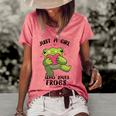 Cute Frog Just A Girl Who Loves Frogs Funny Frog Lover Gift For Girl Frog Lover Women's Short Sleeve Loose T-shirt Watermelon