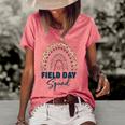 Cute Rainbow Field Squad Last Day Of School Field Leopard Women's Short Sleeve Loose T-shirt Watermelon
