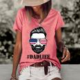 Womens Dad Life Sunglasses American Flag Fathers Day 4Th Of July Women's Loose T-shirt Watermelon