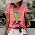 Dinosaur Birthday Sister Of The Birthday Boy Women's Short Sleeve Loose T-shirt Watermelon