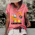 Excavator Shirts For Toddler Boys Girls Easter Eggs Cavator Women's Short Sleeve Loose T-shirt Watermelon