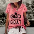 God Is The Greatest Of All Time GOAT Inspirational Women's Short Sleeve Loose T-shirt Watermelon