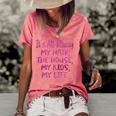 Its All Messy My Hair The House My Kids Funny Parenting Women's Short Sleeve Loose T-shirt Watermelon