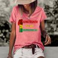 Juneteenth Is My Independence Day For Women Men Kids Vintage Women's Loose T-shirt Watermelon