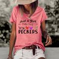 Just A Girl Who Loves Peckers 863 Shirt Women's Short Sleeve Loose T-shirt Watermelon