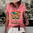 Lgbt Cat Gay Pride Lgbtq Rainbow Flag Sunglasses Women's Short Sleeve Loose T-shirt Watermelon