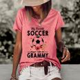 My Favorite Soccer Player Calls Me Grammy Flower Gift Women's Short Sleeve Loose T-shirt Watermelon