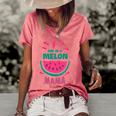 One In A Melon Mama Watermelon Funny Family Matching Mothers Day Women's Short Sleeve Loose T-shirt Watermelon