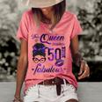 This Queen Makes 50 Look Fabulous 50Th Birthday Messy Bun Women's Loose T-shirt Watermelon