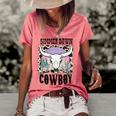 Simmer Down Cowboy Western Style Gift Women's Short Sleeve Loose T-shirt Watermelon