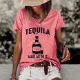 Tequila Made Me Do It Cute Funny Gift Women's Short Sleeve Loose T-shirt Watermelon
