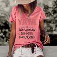 Yaya Grandma Yaya The Woman The Myth The Legend Women's Loose T-shirt Watermelon