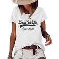 2Nd Wedding Aniversary Gift For Her - Best Wife Since 2020 Married Couples Women's Short Sleeve Loose T-shirt White