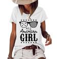 All American Girl 4Th Of July Family Matching Sunglasses Women's Short Sleeve Loose T-shirt White