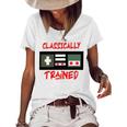 Classically Trained Shirt Funny Gamer Shirt Gamer Shirt Video Game Shirt Gamer Gift Funny Musician Shirt Women's Short Sleeve Loose T-shirt White