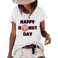 Donut Design For Women And Men - Happy Donut Day Women's Short Sleeve Loose T-shirt White