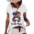 Doodle Mom Happy 4Th Of July American Flag Day Women's Loose T-shirt White
