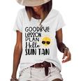 Good Bye School Hello Summer Women's Short Sleeve Loose T-shirt White