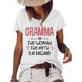 Gramma Grandma Gramma The Woman The Myth The Legend Women's Loose T-shirt White
