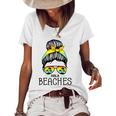 Hola Beaches Funny Beach Vacation Summer For Women Men Women's Short Sleeve Loose T-shirt White