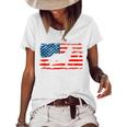 Husky For Dog Mom Dog Dad Usa Flag 4Th Of July Women's Loose T-shirt White