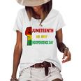 Juneteenth Is My Independence Day For Women Men Kids Vintage Women's Loose T-shirt White