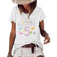 Kids 5Th Fifth Birthday Party Cake Little Butterfly Flower Fairy Women's Short Sleeve Loose T-shirt White