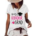 Kids Miss Kinder Grad Kindergarten Nailed It Graduation 2022 Senior Women's Short Sleeve Loose T-shirt White
