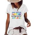 Last Day Autographs For 2Nd Grade Kids And Teachers 2022 Education Women's Short Sleeve Loose T-shirt White