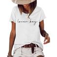 Lover Boy Women's Short Sleeve Loose T-shirt White