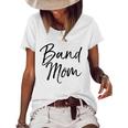 Marching Band Apparel Mother Gift For Women Cute Band Mom Women's Short Sleeve Loose T-shirt White