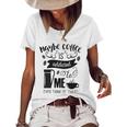 Maybe Coffee Is Addicted To Me Women's Short Sleeve Loose T-shirt White