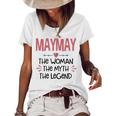 Maymay Grandma Maymay The Woman The Myth The Legend Women's Loose T-shirt White