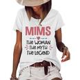 Mims Grandma Mims The Woman The Myth The Legend Women's Loose T-shirt White
