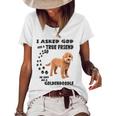 Mini Goldendoodle Quote Mom Doodle Dad Art Cute Groodle Dog Women's Short Sleeve Loose T-shirt White