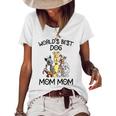 Mom Mom Grandma Worlds Best Dog Mom Mom Women's Loose T-shirt White