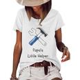 Papas Little Helper Handy Tools Kids Women's Short Sleeve Loose T-shirt White