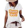 Peace Out Vintage 1970S Men Women Kids Women's Loose T-shirt White