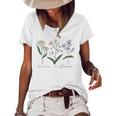 Plant Flower Wildflower Gardening Lover Gift Women's Short Sleeve Loose T-shirt White