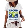 Proud Tennis Mom Funny Tennis Player Gift For Mothers Women's Short Sleeve Loose T-shirt White