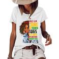 Remembering My Ancestors Junenth Black Freedom 1865 Gift Women's Short Sleeve Loose T-shirt White