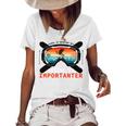 School Is Important But Skiing Is Importanter Women's Short Sleeve Loose T-shirt White