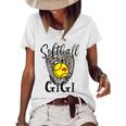 Softball Gigi Leopard Game Day Softball Lover Grandma Women's Short Sleeve Loose T-shirt White