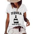 Tequila Made Me Do It Cute Funny Gift Women's Short Sleeve Loose T-shirt White