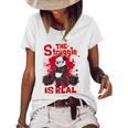 The Struggle Is Real Panda Fitness Gym Bodybuilding Women's Short Sleeve Loose T-shirt White