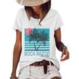 Womens Boca Raton Florida Souvenirs Fl Palm Tree Vintage Women's Short Sleeve Loose T-shirt White