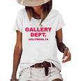 Womens Gallery Dept Hollywood Ca Clothing Brand Gift Able Women's Short Sleeve Loose T-shirt White