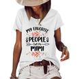 Womens My Favorite People Call Me Mimi Mothers Day Gifts Women's Short Sleeve Loose T-shirt White