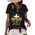 Baptized In Christ 2022 Christian Tee Baptism Faith Women's Short Sleeve Loose T-shirt Black